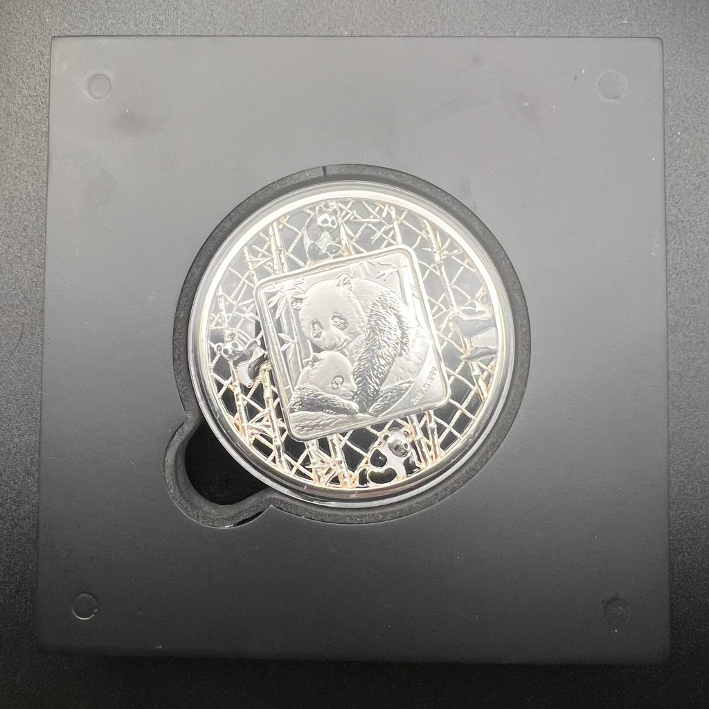 2021 Filigree Panda 2oz Silver Colorized Solomon Islands