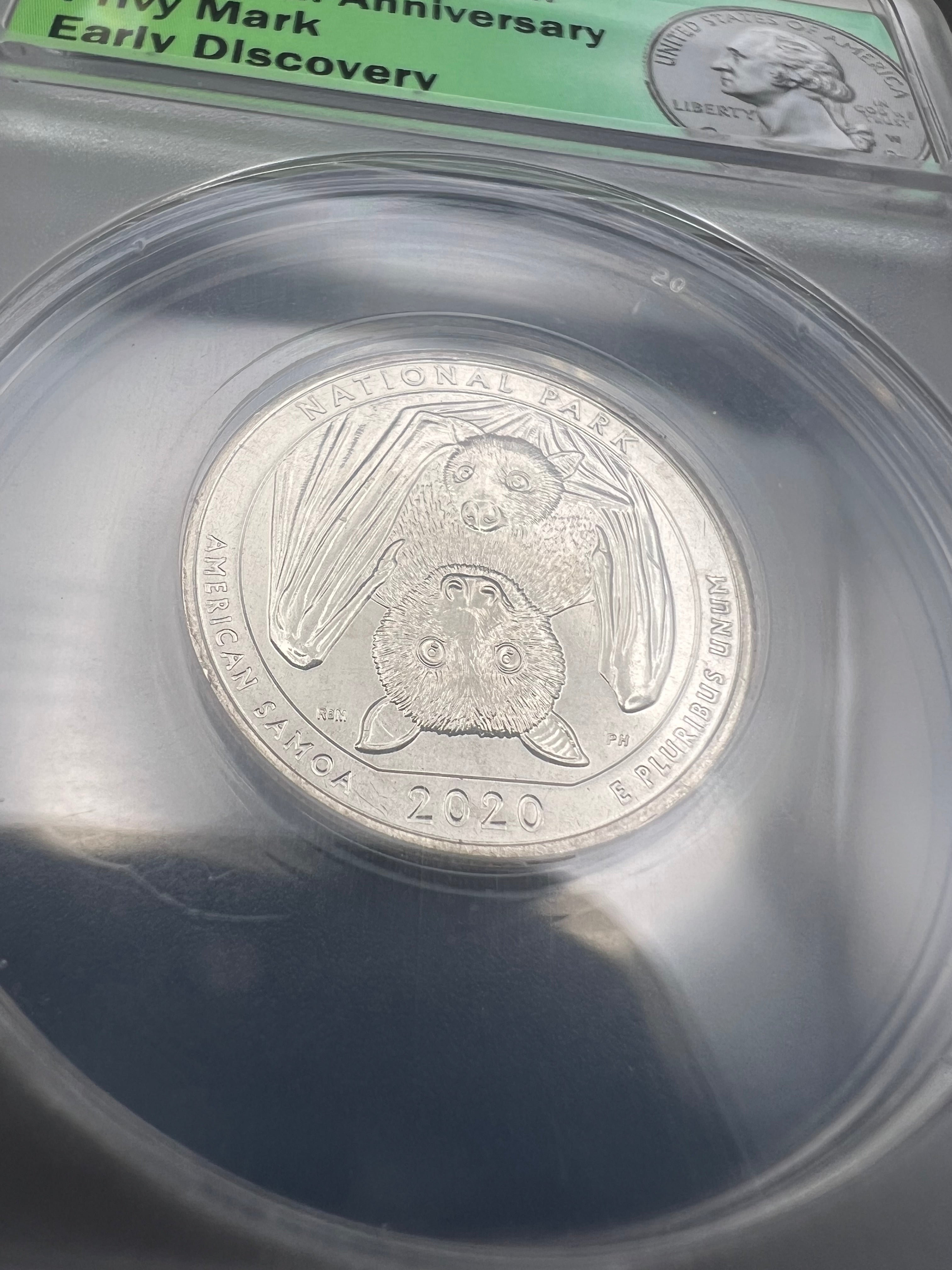2020-W MS67 American Samoa V75 Westpoint Quarter ANACS Early Discovery
