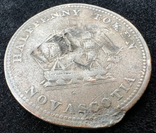 1815 1/2 Penny Token Nova Scotia Commercial Change
