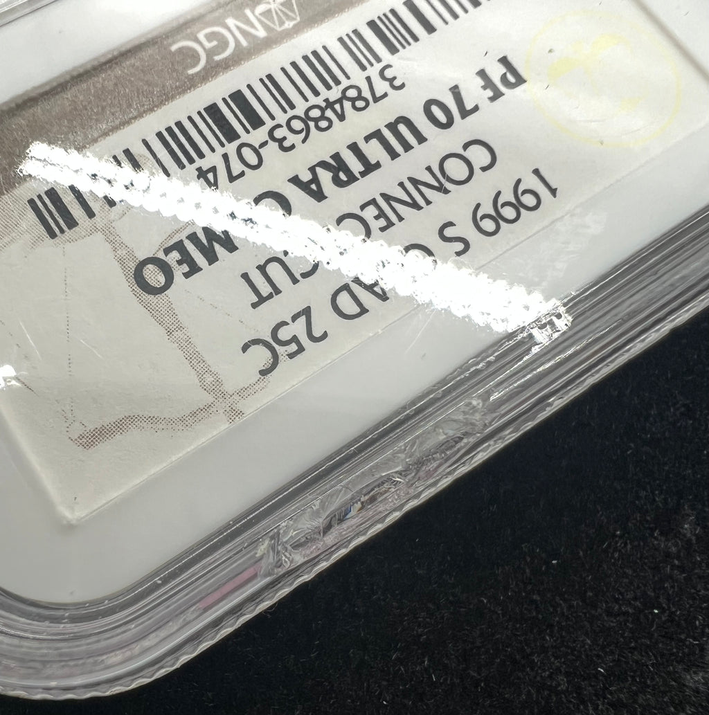 1999-S PR70 Ultra Cameo Connecticut Clad Quarter NGC
