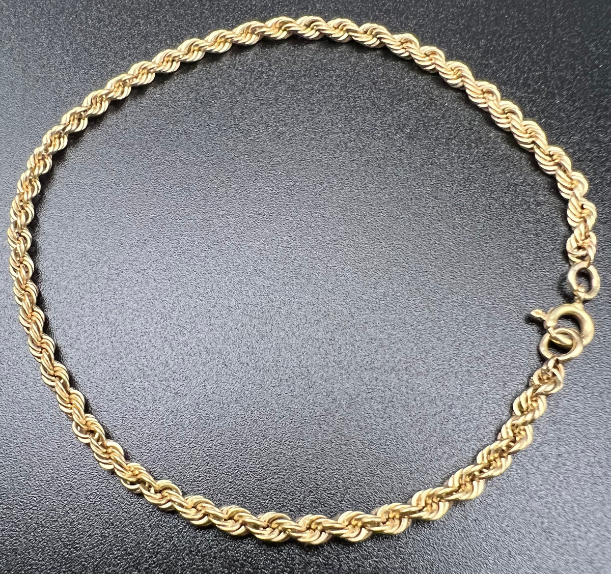 14k Gold Rope Bracelet 7-3/4” 4.5g