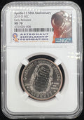 2019-D MS70 Apollo 11 50th Anniversary Concave Astronaut Kennedy Half Dollar NGC