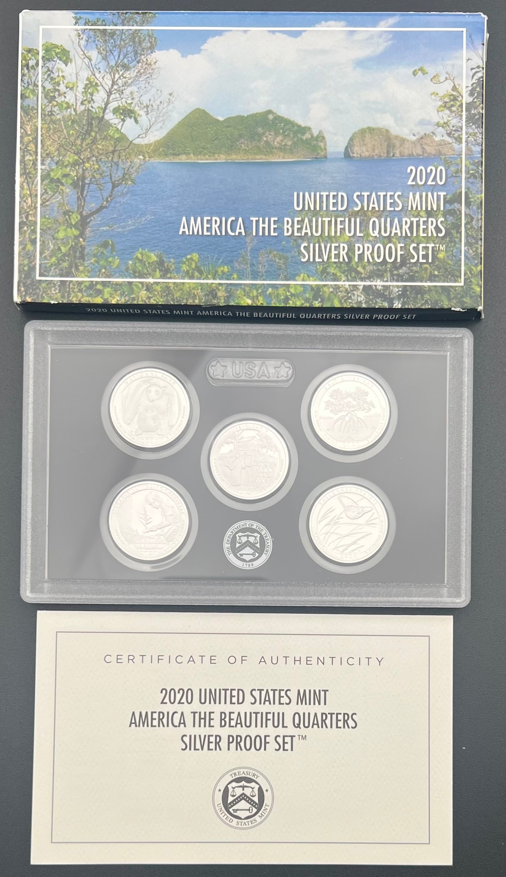 2020 90% Silver US Mint Proof America The Beautiful Silver Quarter Set (2 AVAILABLE)