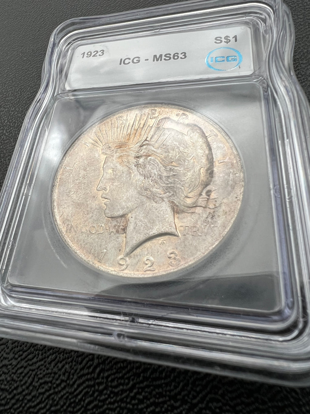 1923 MS63 Peace Dollar ICG