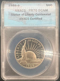 1989-S PR70 DCAM Statue Of Liberty Centennial Half Dollar ANACS