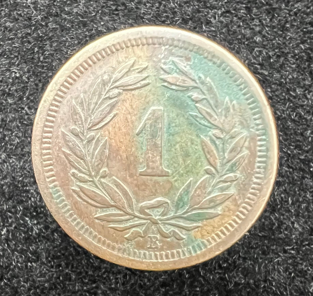 1877 1 Rappen Switzerland