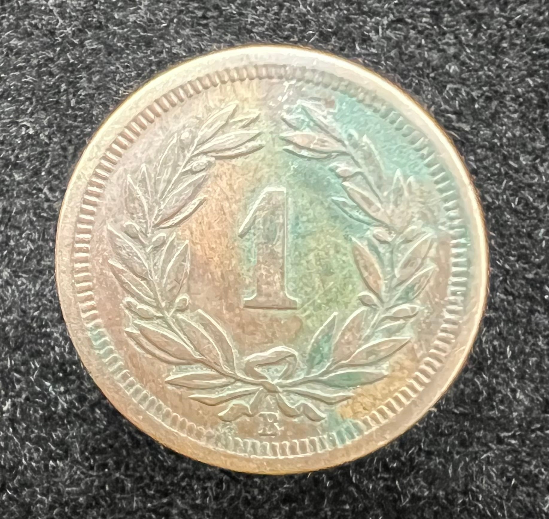 1877 1 Rappen Switzerland