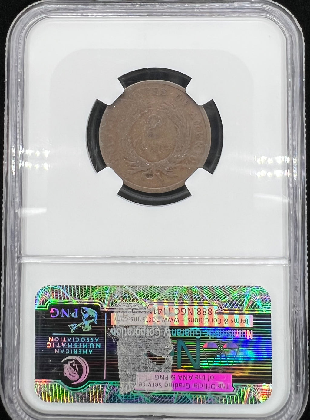 1864 2 Cents Small Motto NGC Good Details - Rev Damage