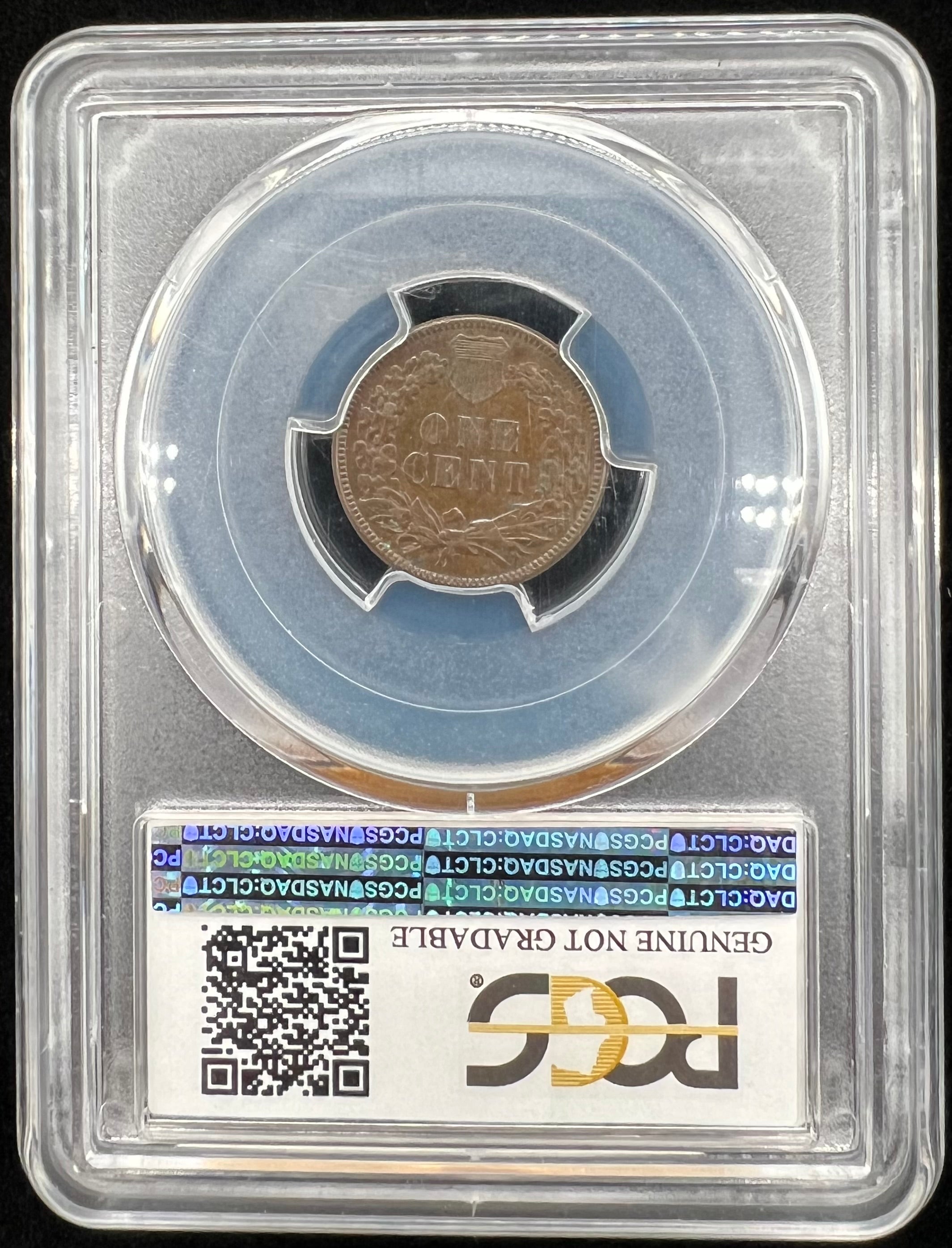 1876 Indian Head Cent PCGS AU Detail - Environmental Damage