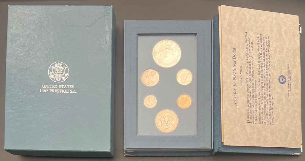 1987-S US Mint Prestige Proof Set 90% Silver Dollar