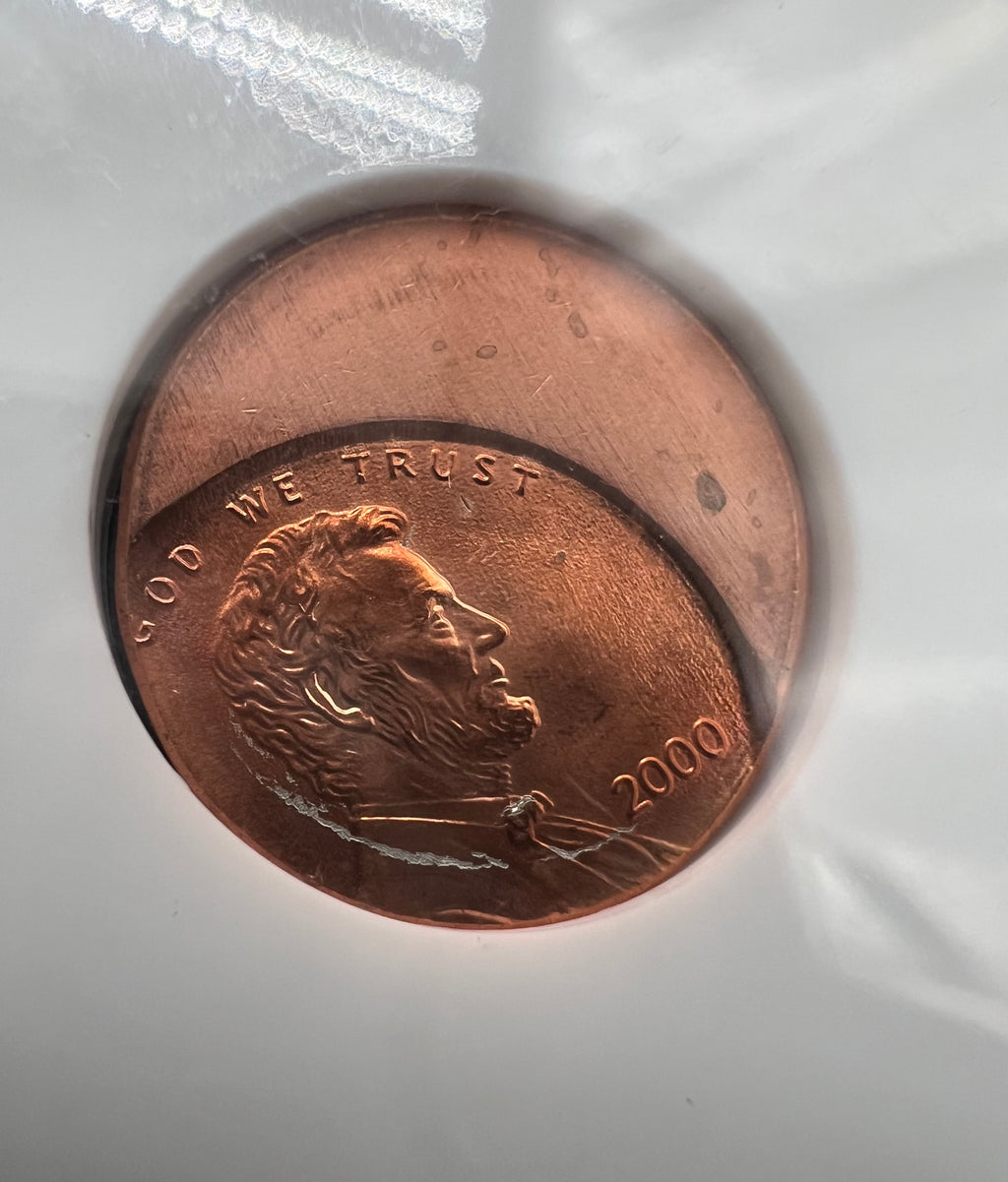 Mint Error 2000 Lincoln Cent MS66 RD Struck 35% Off Center NGC