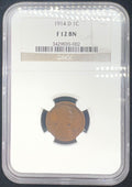 1914-D F12 BN Lincoln Wheat Cent NGC