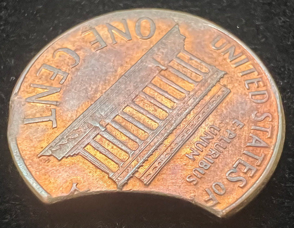 Mint Error Double Clipped Colorful Lincoln Memorial Cent