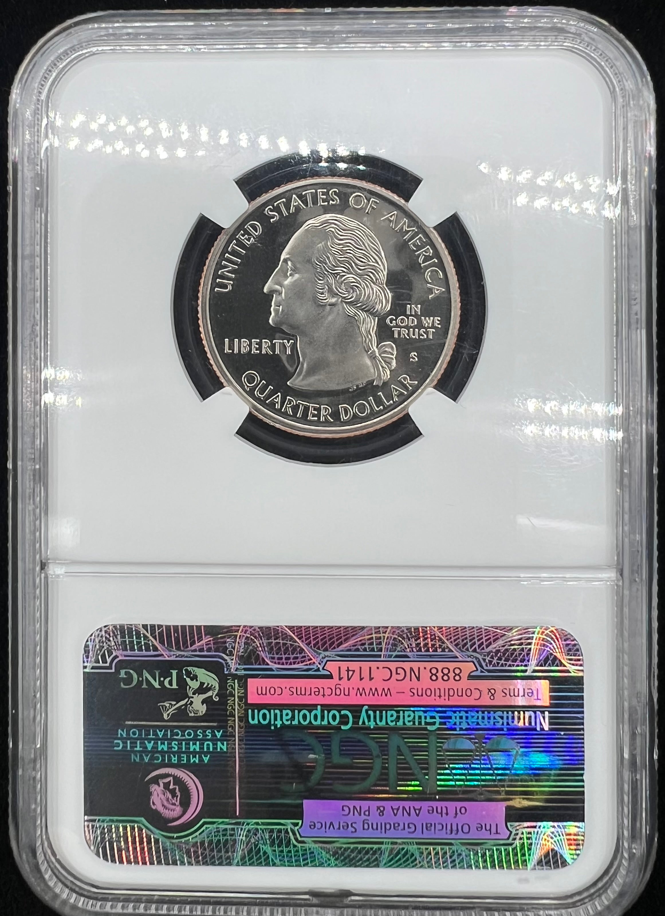 1999-S PR70 Ultra Cameo Connecticut Clad Quarter NGC