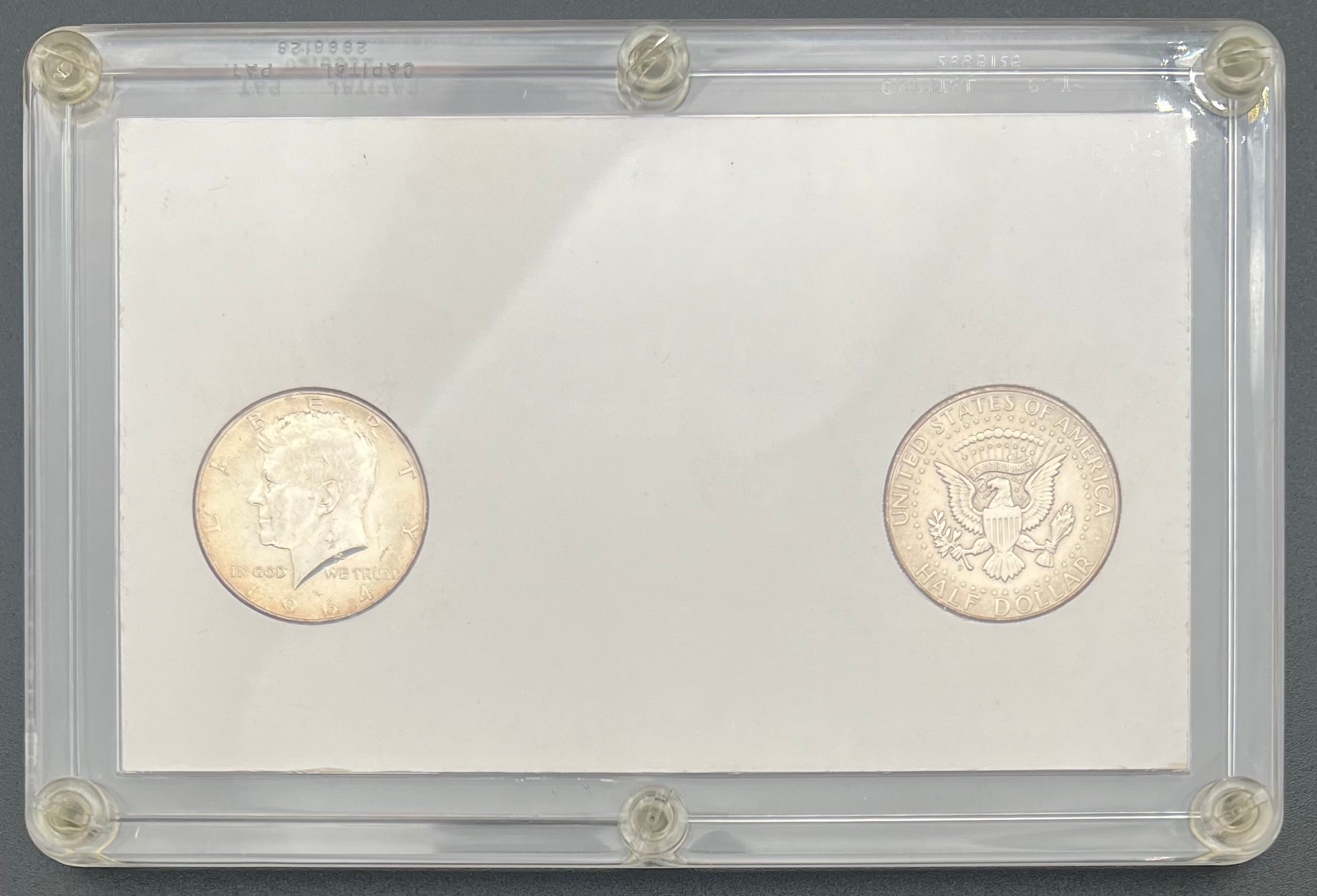 90% Silver 1964 Kennedy Half Dollar  Philadelphia & Denver Set With Stamp