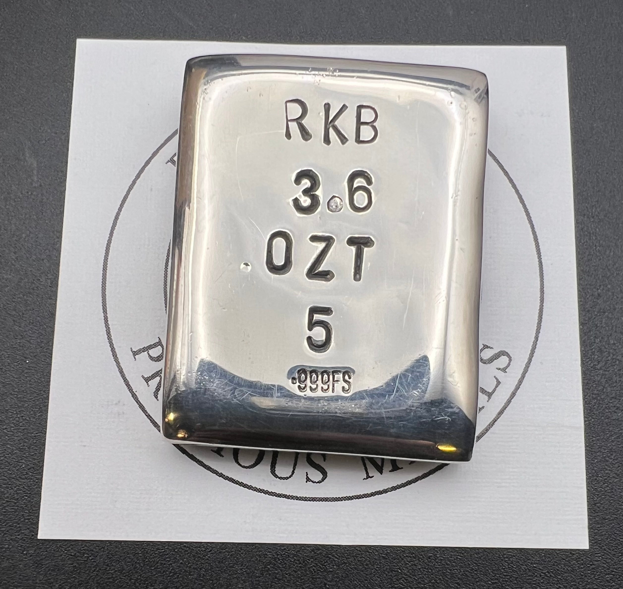 3.6oz .999 Silver Jesus Cross Hand Pour