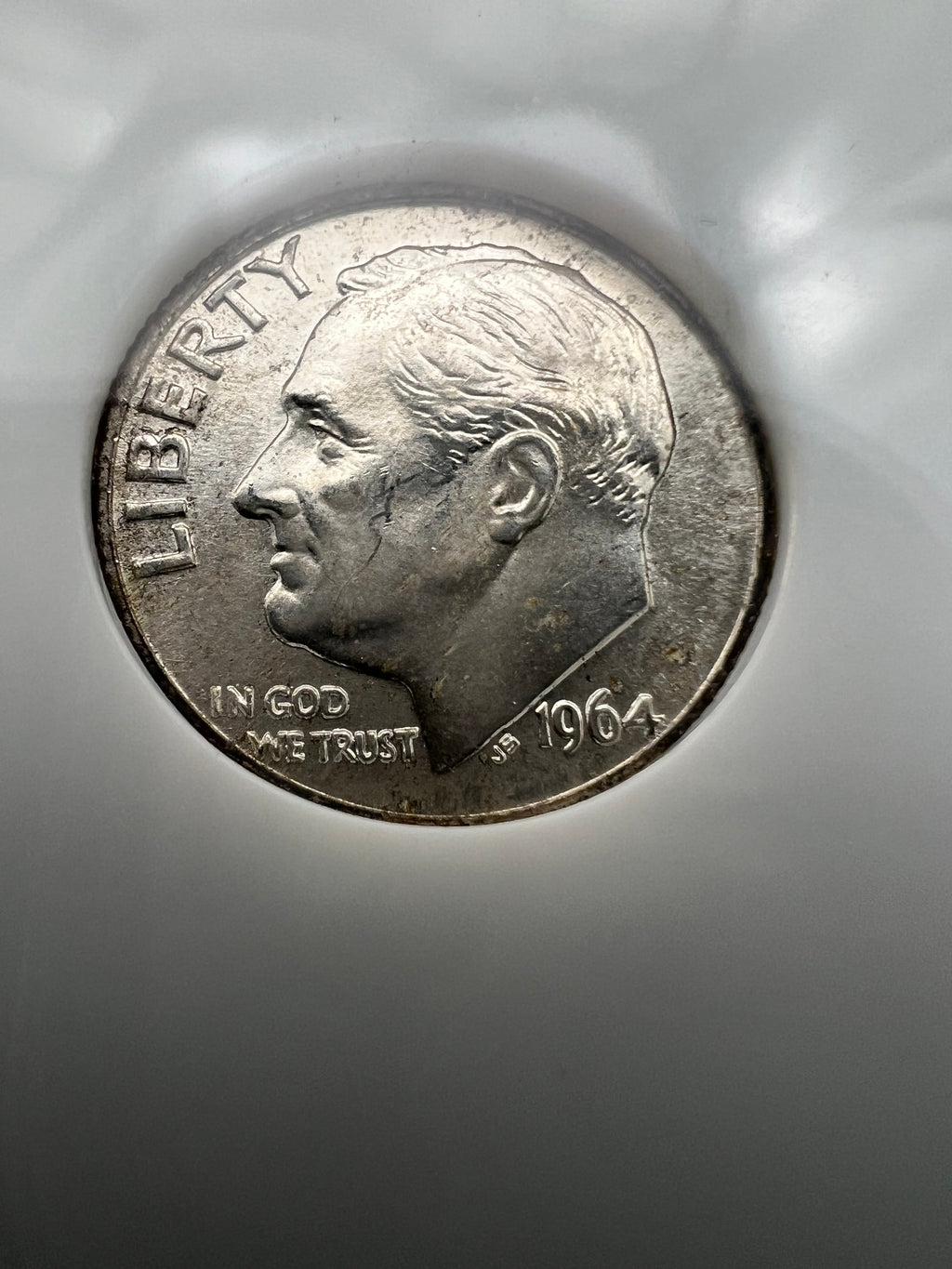 1964-D NGC Fatty Sample Slab Slight Toning