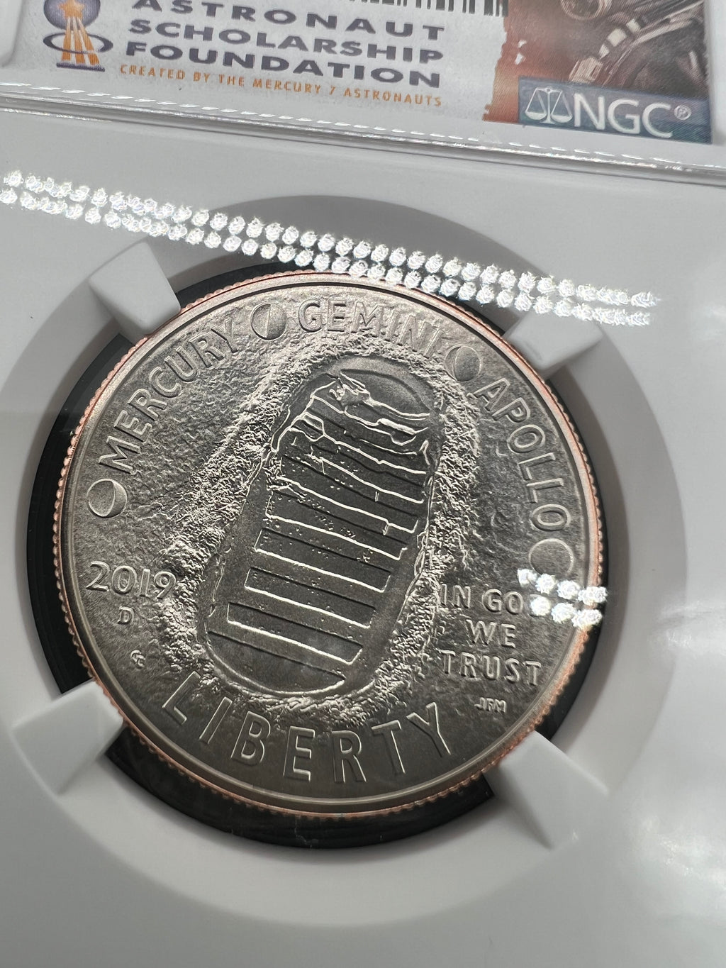 2019-D MS70 Apollo 11 50th Anniversary Concave Astronaut Kennedy Half Dollar NGC
