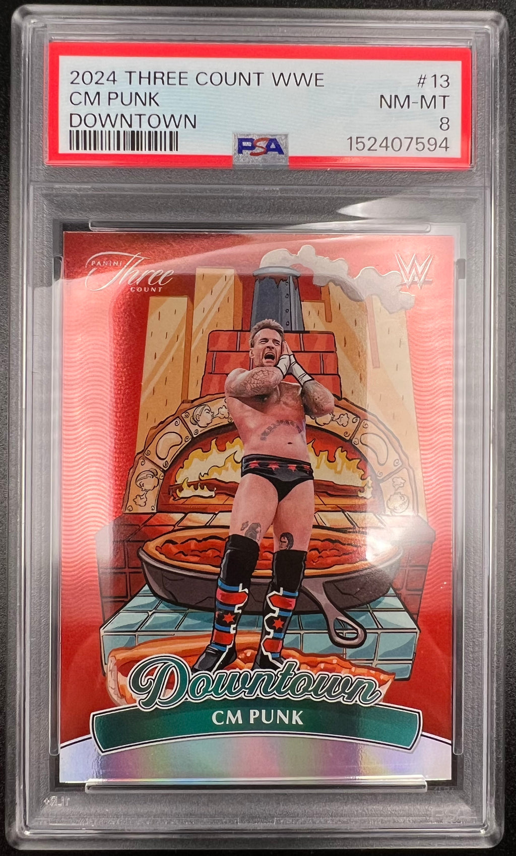 2024 Three Count WWE CM Punk Downtown #13 PSA8 Panini