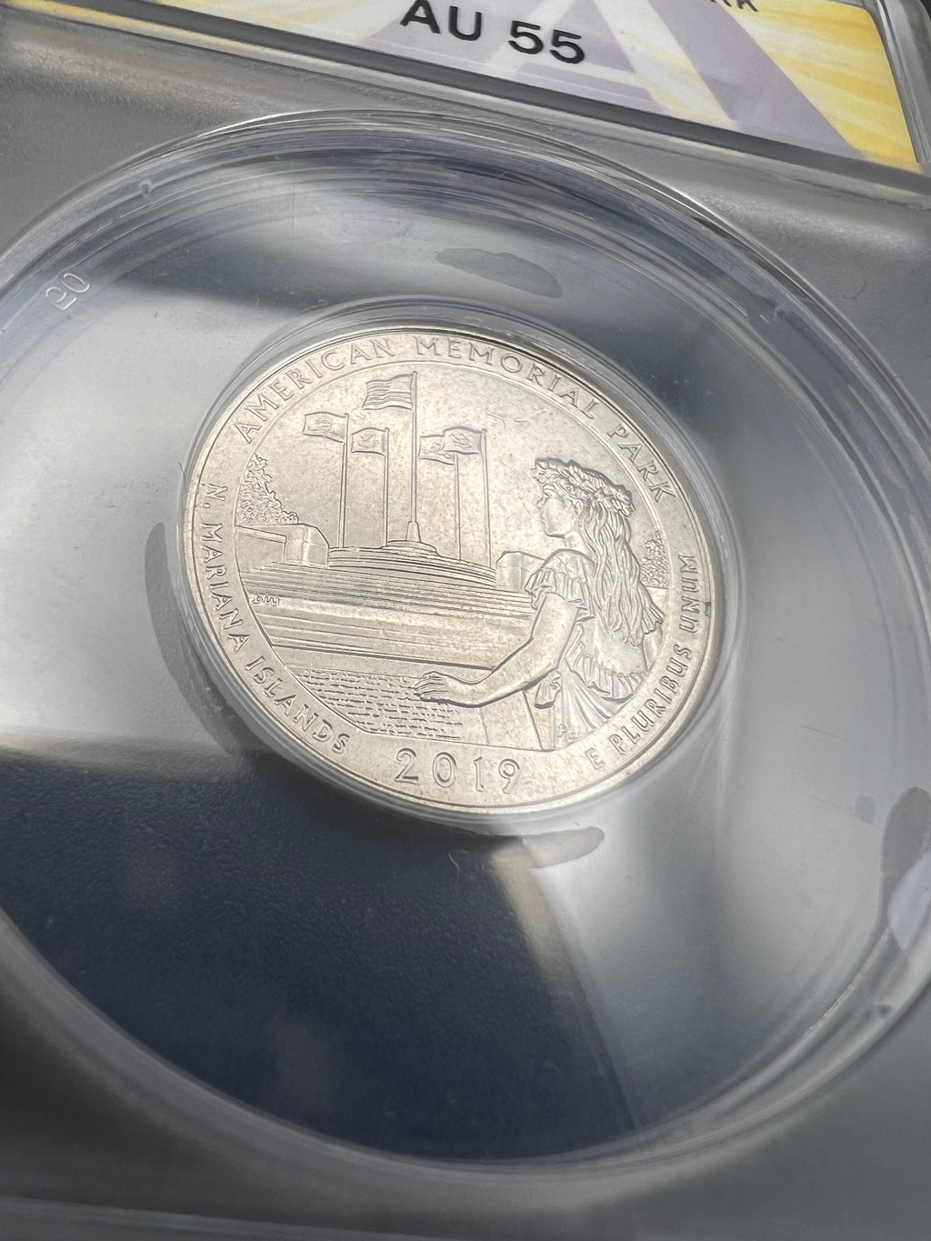 2019-W AU55 American Memorial Park West Point Quarter ANACS