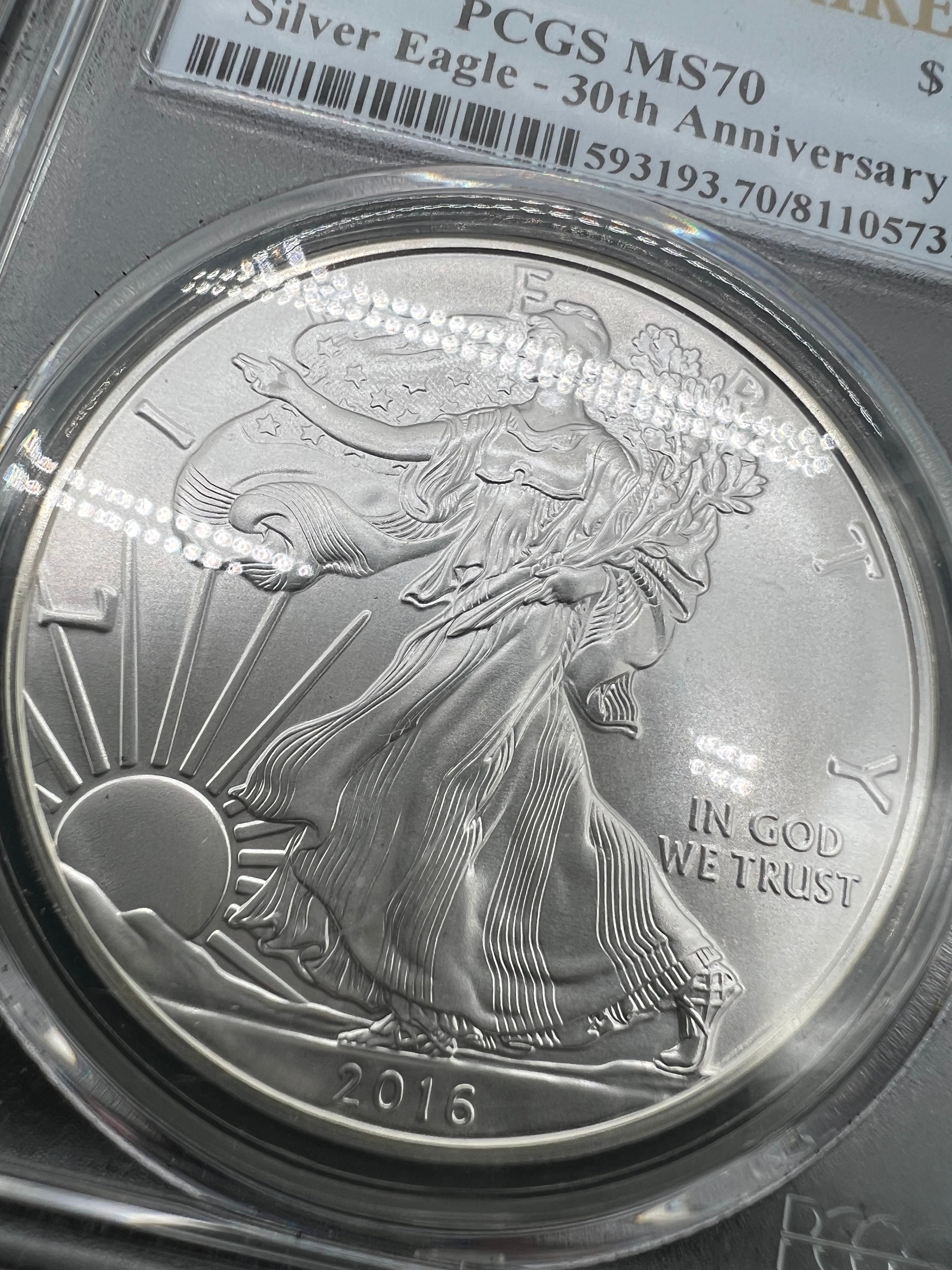 2016 MS70 American Silver Eagle PCGS