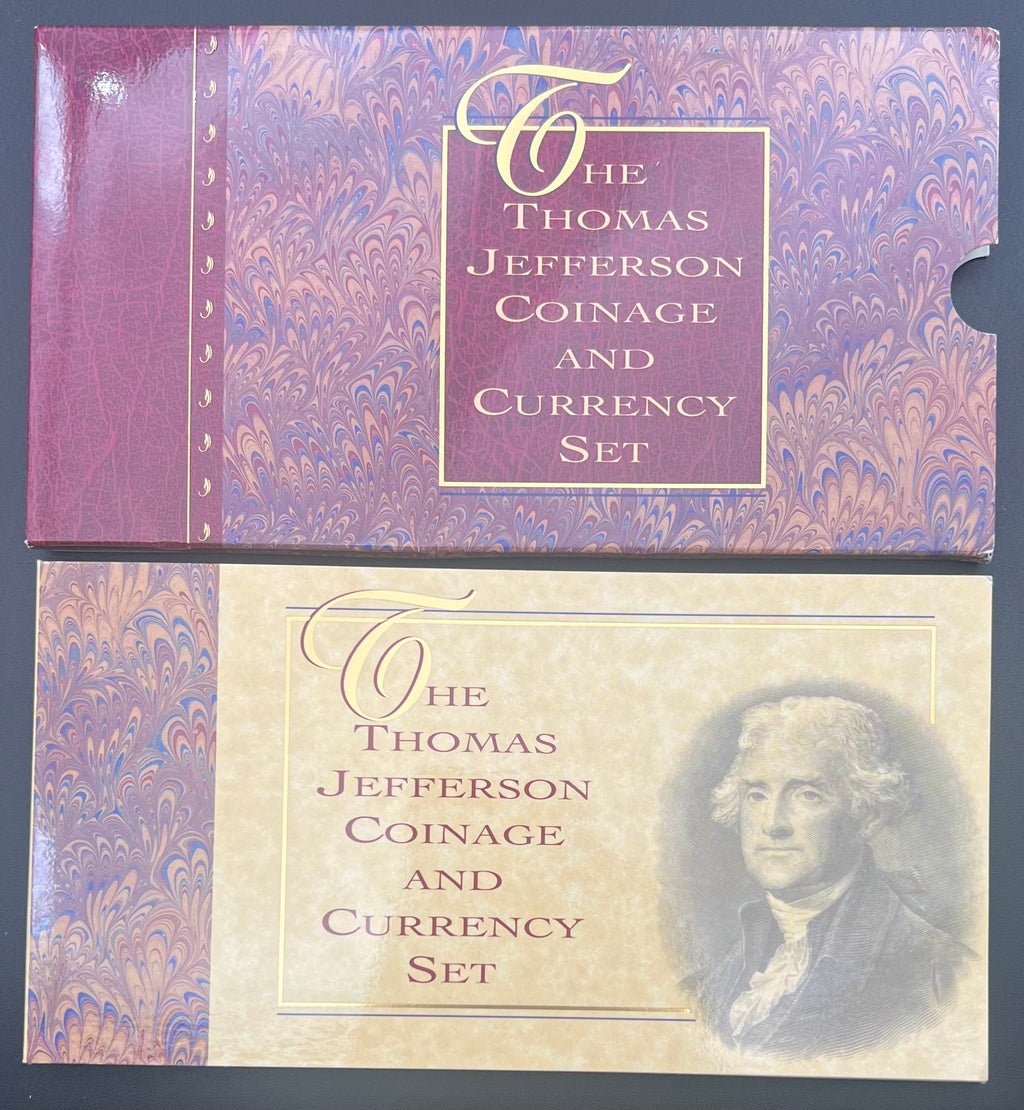 The Thomas Jefferson Coinage And Currency Set 90% Silver Dollar - Beautiful Toner Nickel
