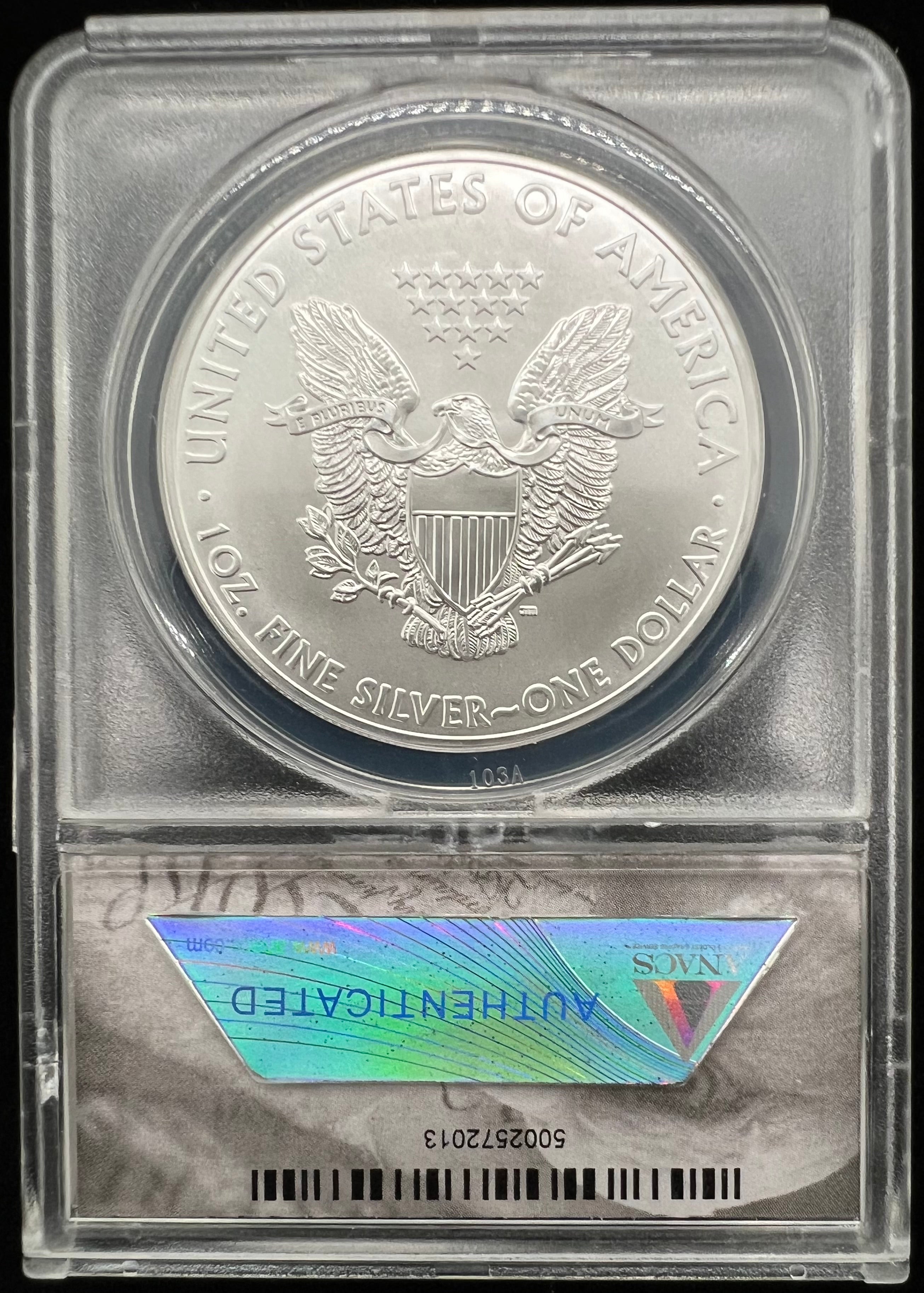 2011-S MS70 American Silver Eagle ANACS