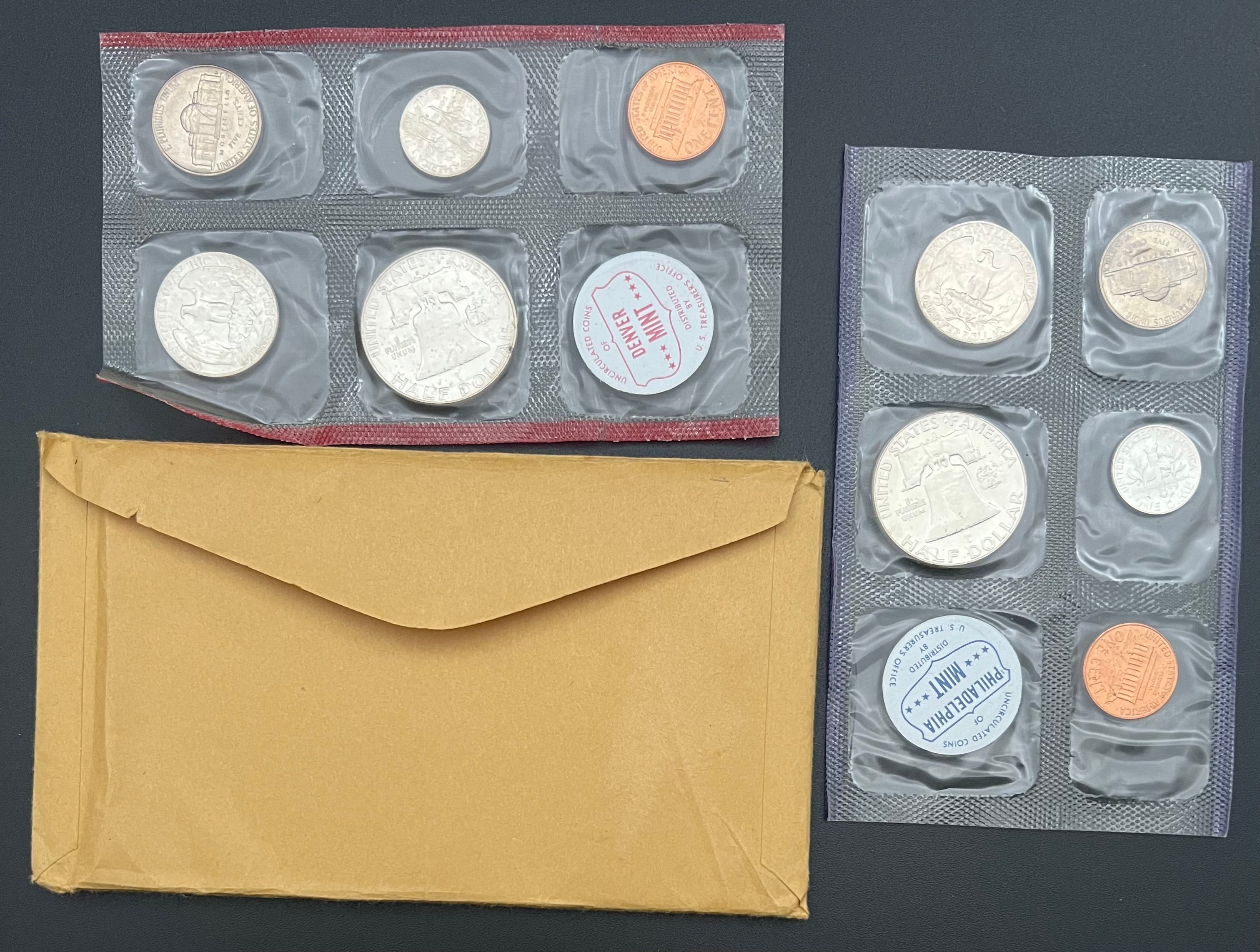 1960 Uncirculated Mint Set Philadelphia & Denver 90% Silver