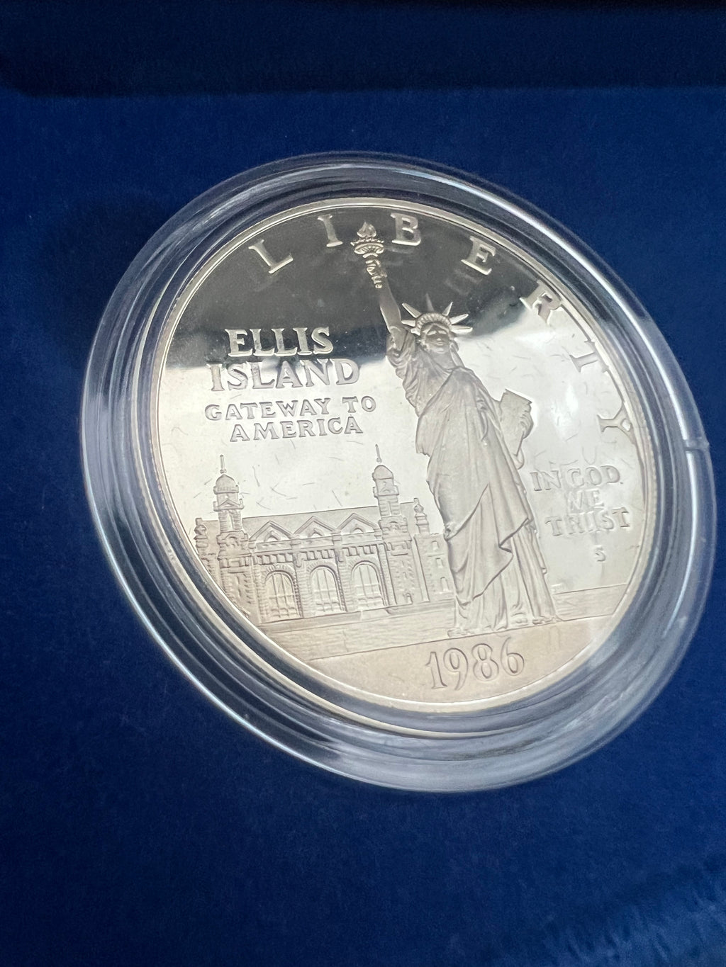 1986-S Statue Of Liberty Proof 2 Coin Set 90% Silver Dollar