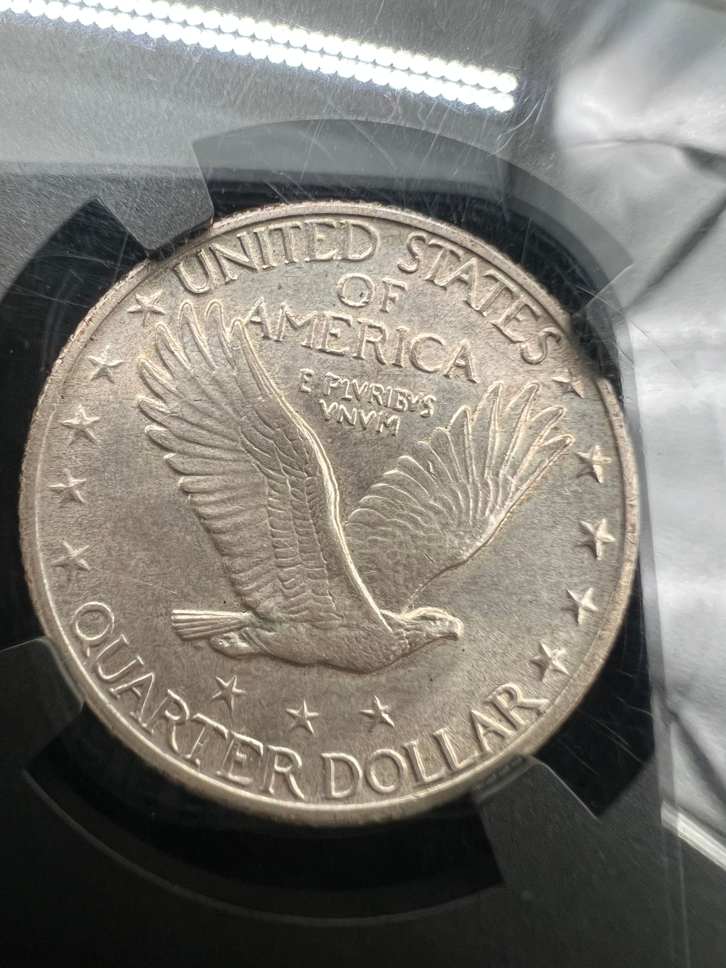 1927 MS64 FH Standing Liberty Quarter NGC Black Core