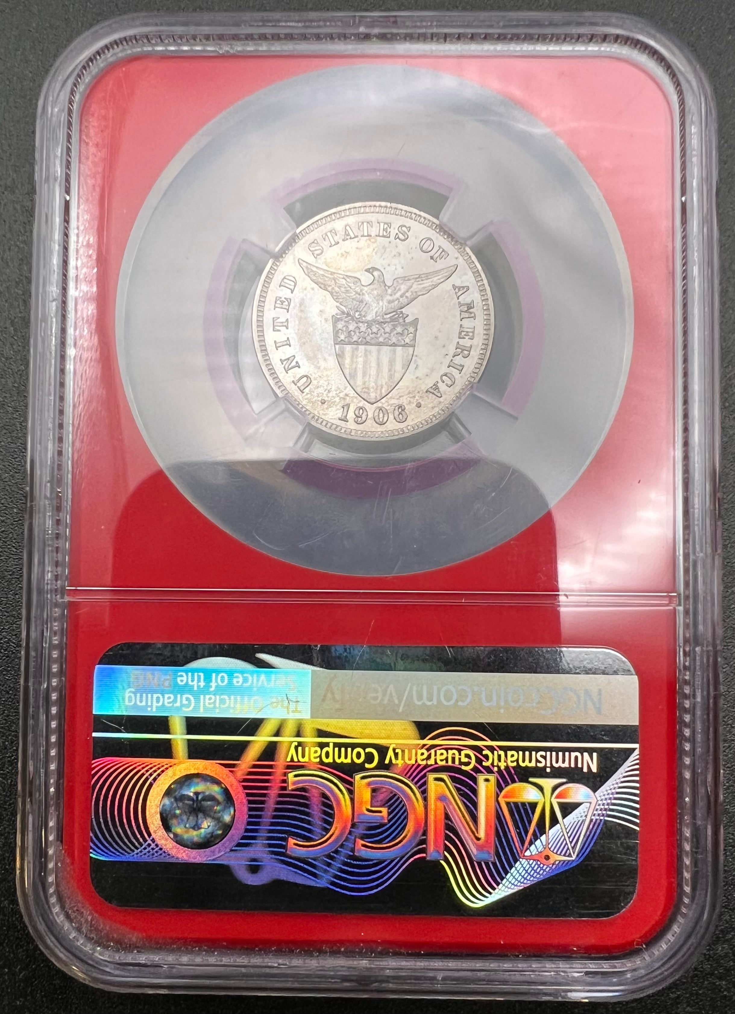 1906 PF65 Philippines 5 Centavos NGC Red Core