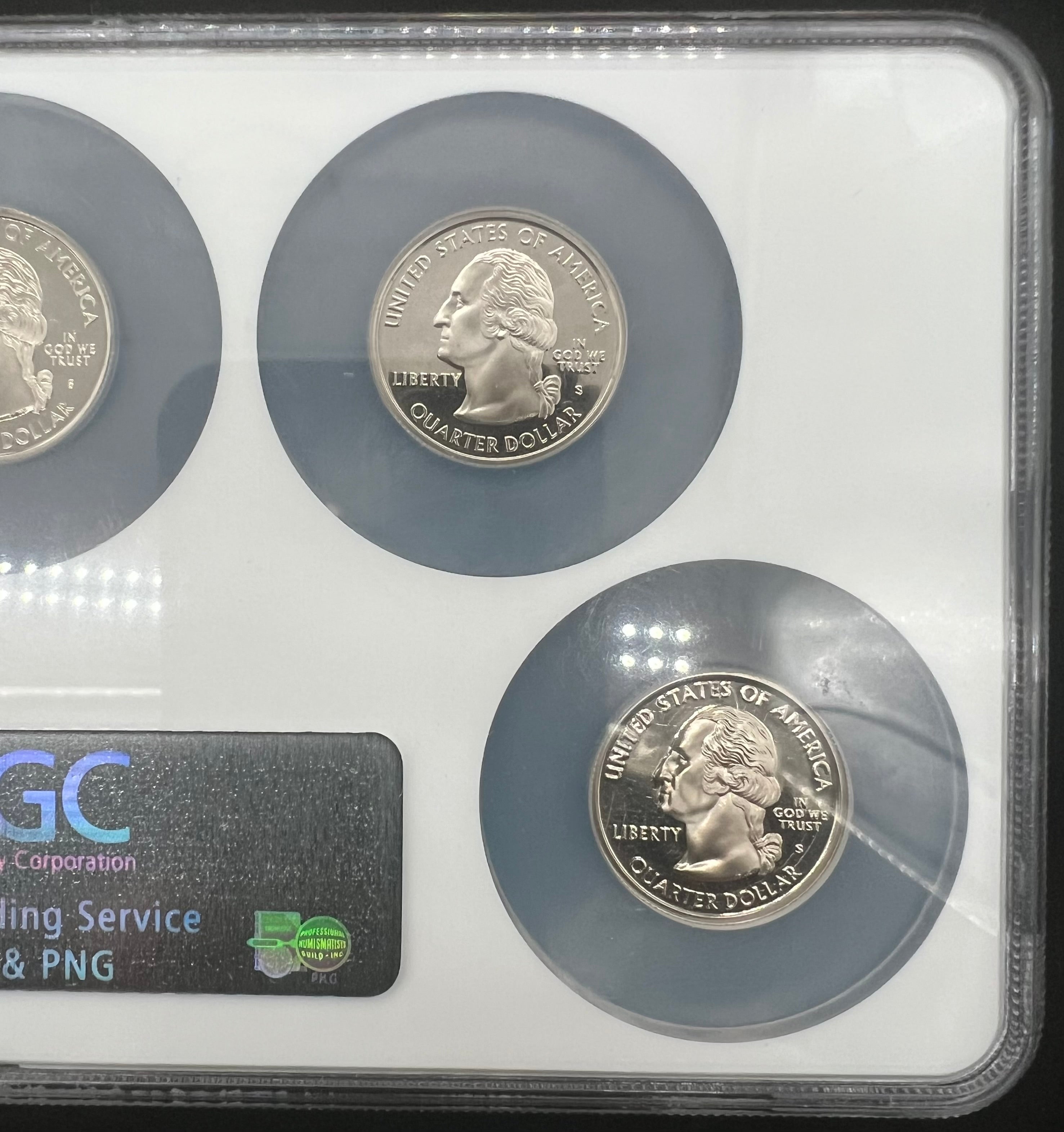 2006-S PF69 UCAM Clad State Quarters Proof Set NGC 5 Coin Slab