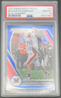 2021 Prizm Draft Picks Ben Roethlisberger #23 Blue Shimmer PSA10 Numbered 04/13