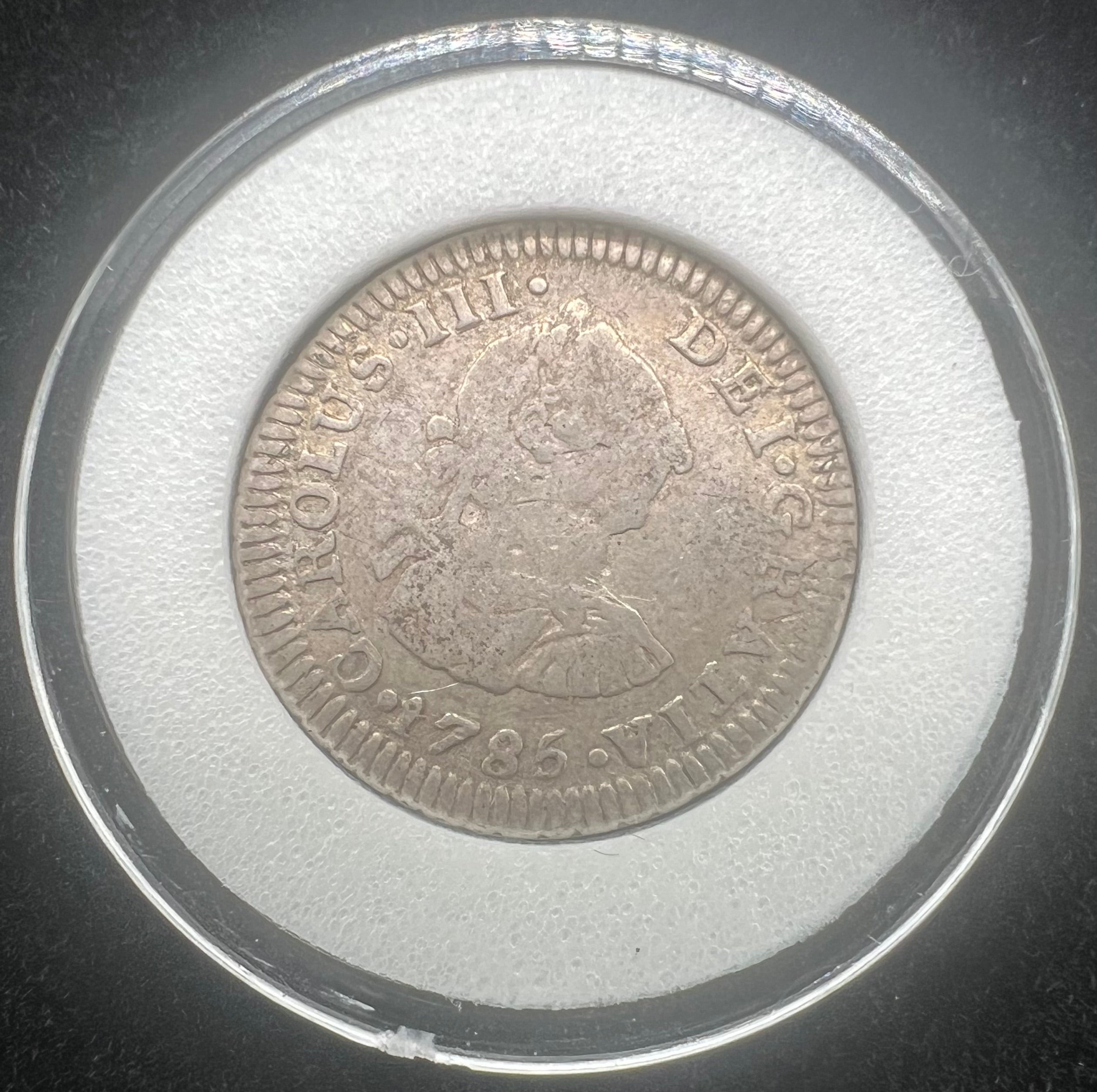 1785 1/2 Real Mexico Early US Colonial Coinage
