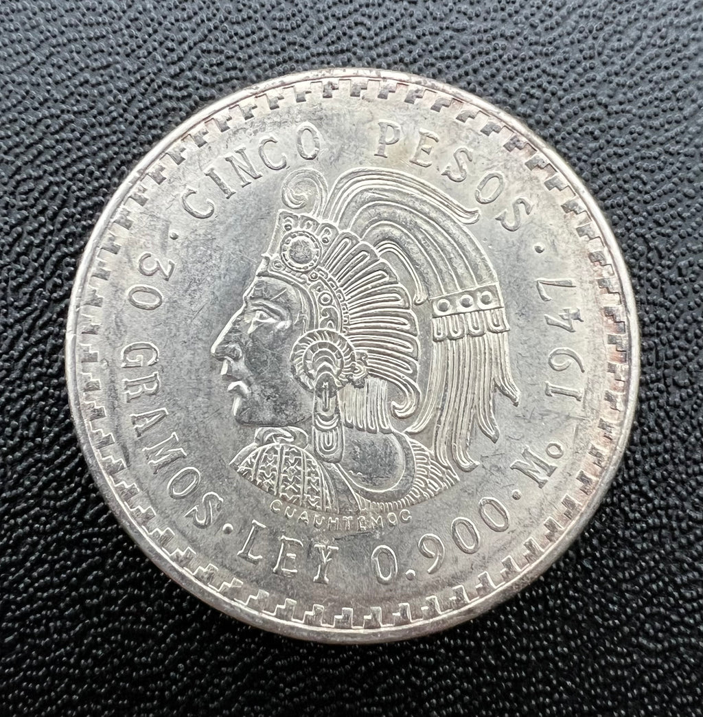 1947 Mexico Cinco Pesos