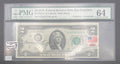 $2 Federal Reserve Note Francine Neff Courtesy Autographed 1st Day Issue Stamp PMG64