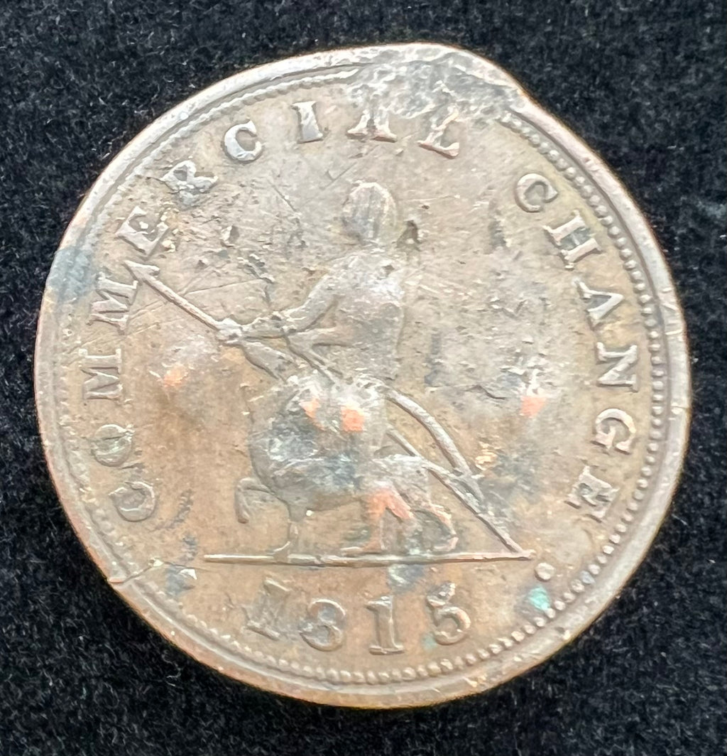 1815 1/2 Penny Token Nova Scotia Commercial Change