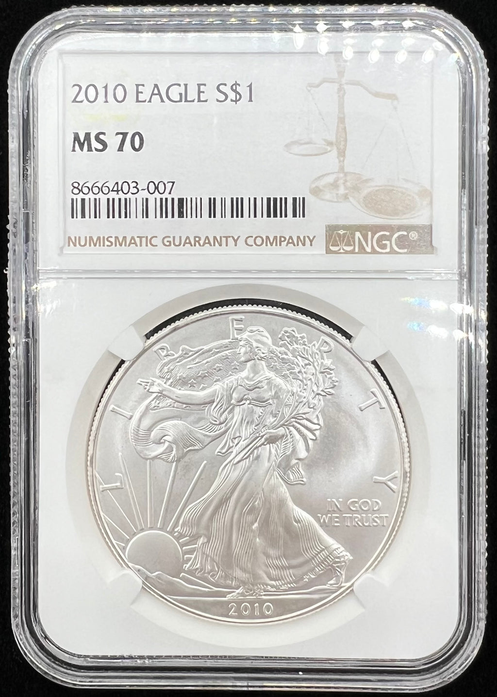 2010 MS70 American Silver Eagle NGC