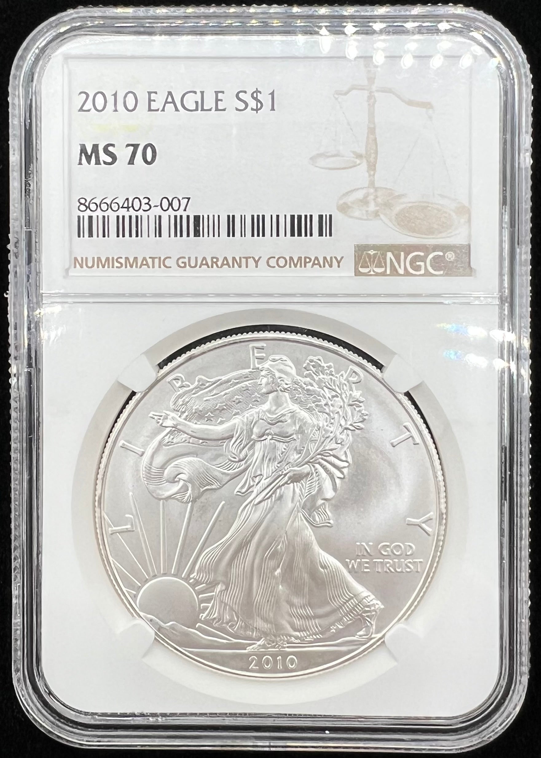 2010 MS70 American Silver Eagle NGC