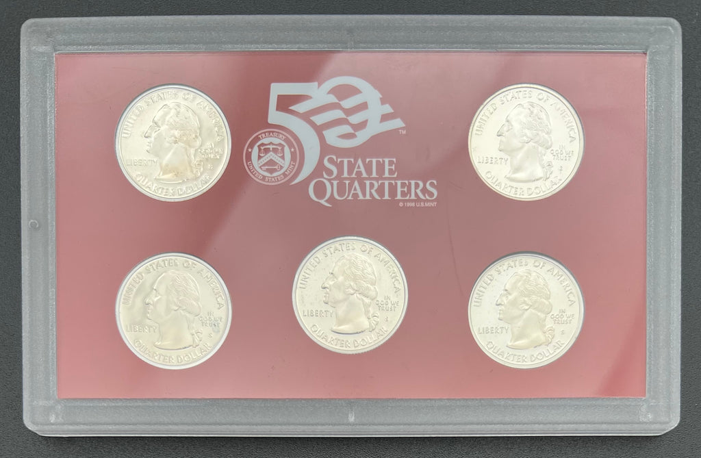 2001 90% Silver US Mint 50 State Quarters Silver Proof Set WINDOW ONLY NO BOX/COA