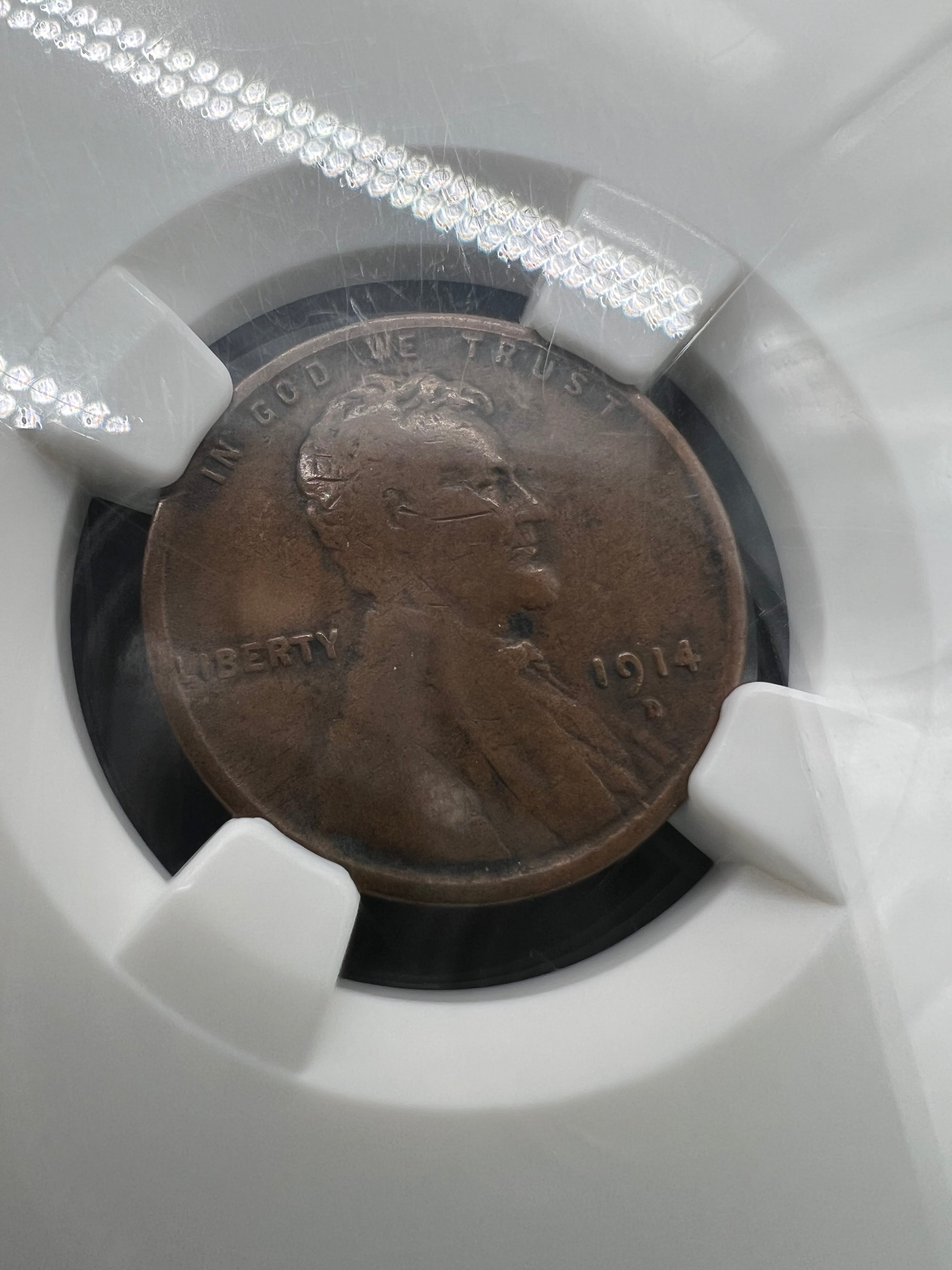 1914-D F12 BN Lincoln Wheat Cent NGC
