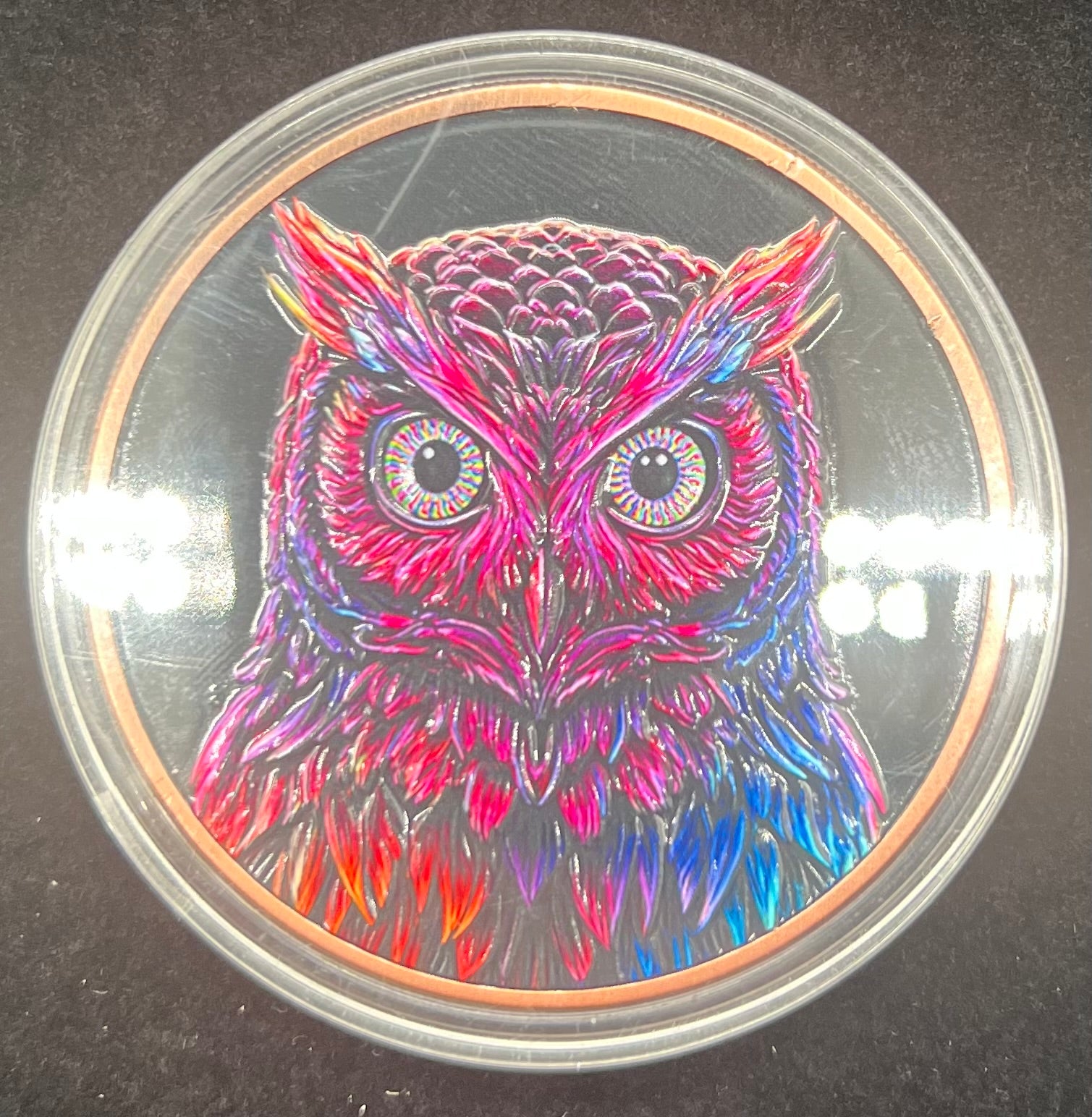 5oz Copper Colorized Owl