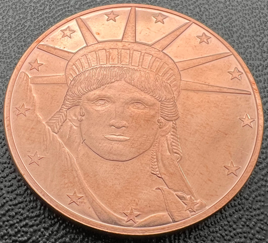 1oz Copper Statue Of Liberty