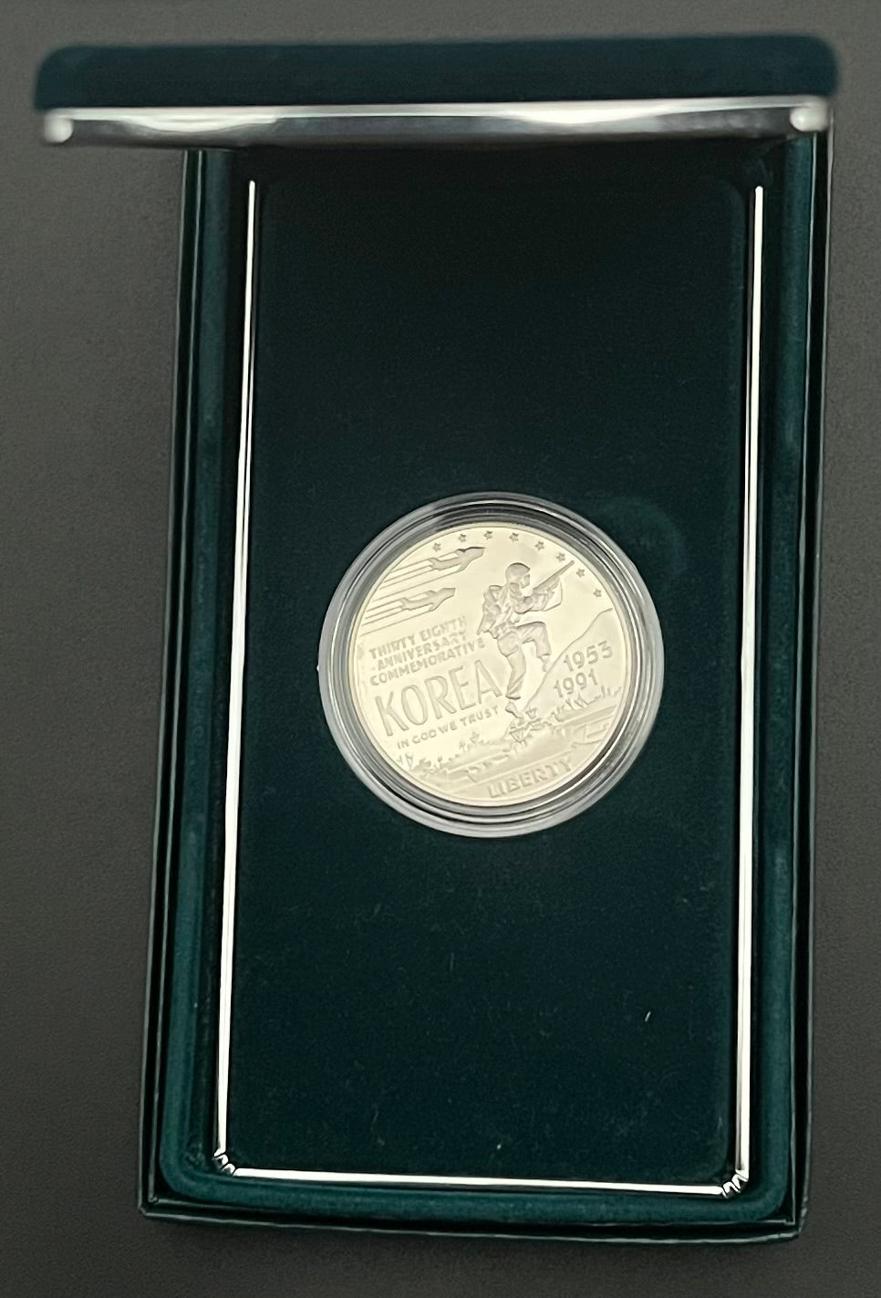 1991-P Korean War Memorial Proof 90% Silver Dollar