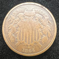 1864 2 Cent Piece Large Motto