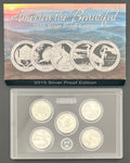 90% Silver 2015 America The Beautiful Proof Silver Quarter Set Third Party Packaging