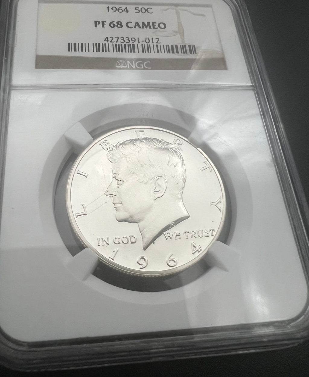 1964 PF68 CAMEO Kennedy Half Dollar NGC