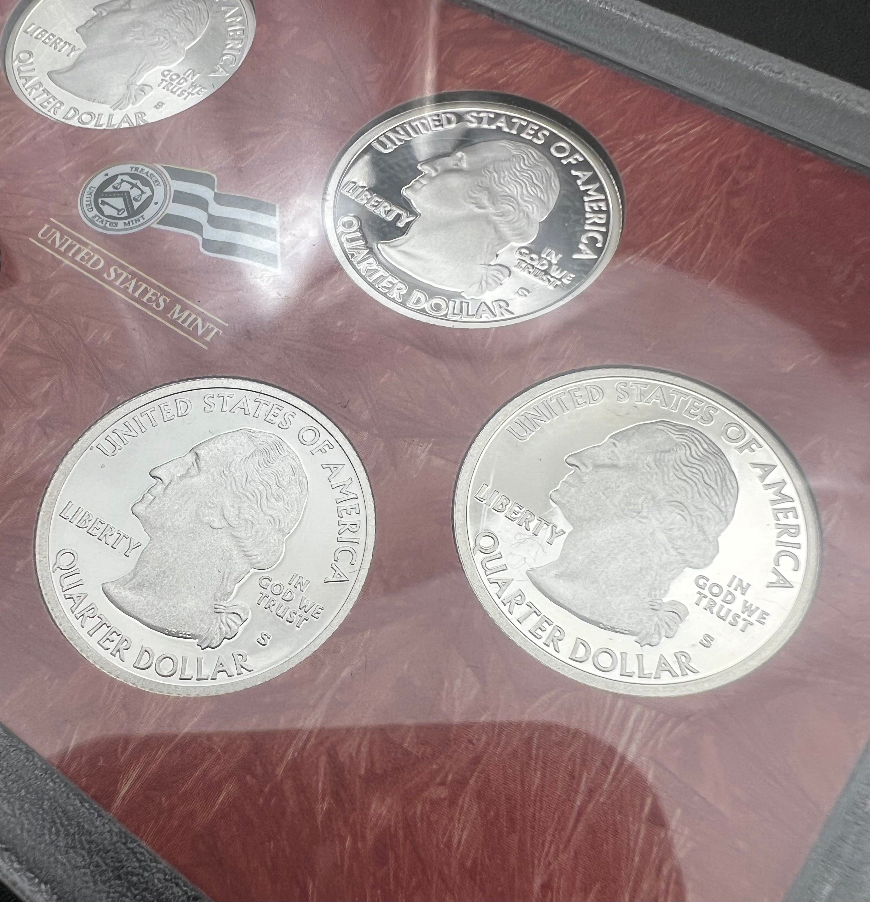 90% Silver 2009 District Of Columbia & US Territories Proof Silver Quarters Set WINDOW ONLY NO BOX/COA