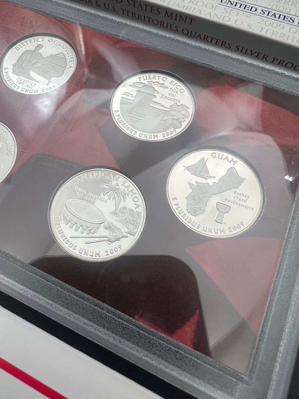 90% Silver 2009 District Of Columbia & US Territories Proof Silver Quarters Set (3 AVAILABLE)