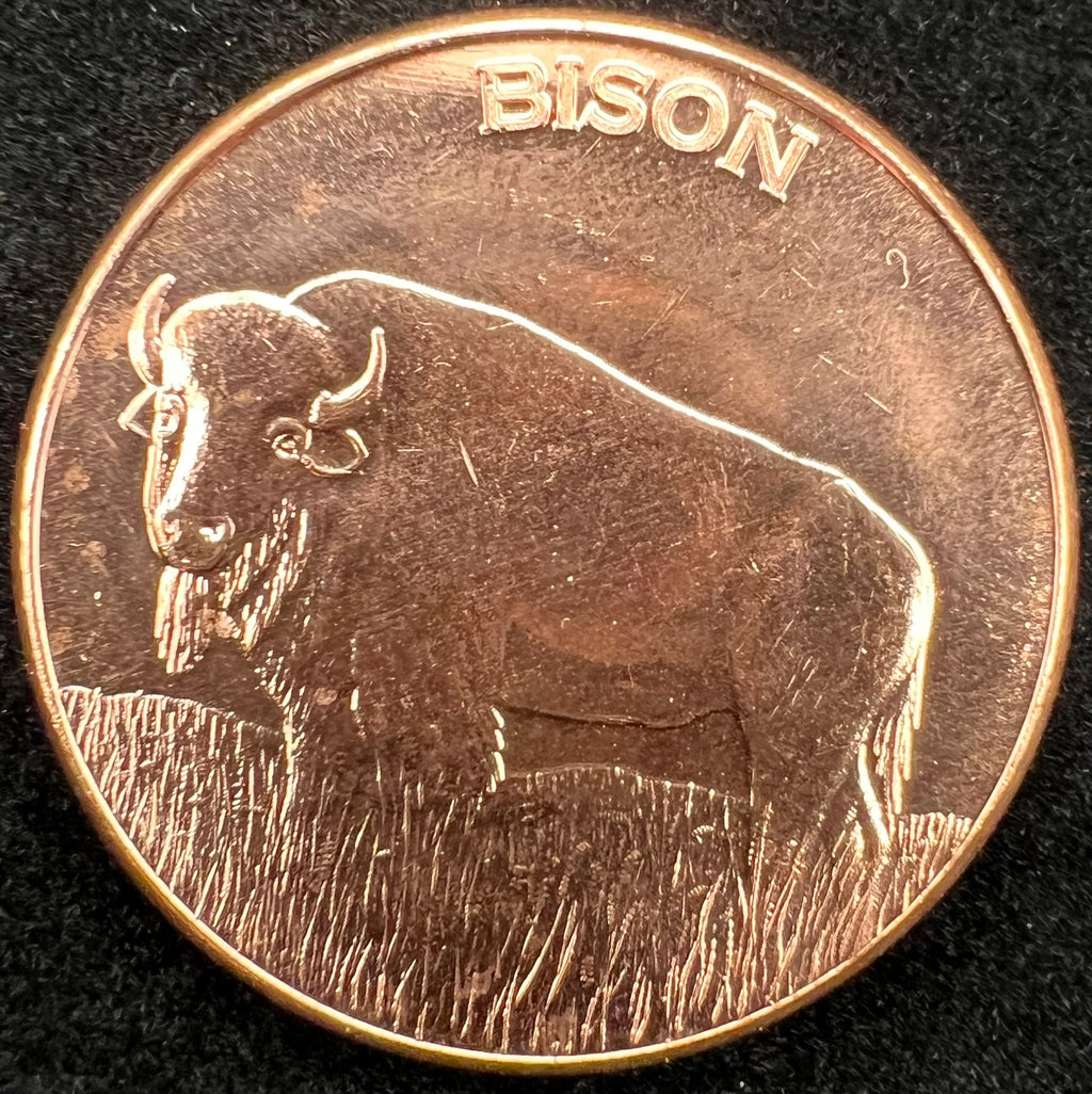Bison 1oz Copper Round